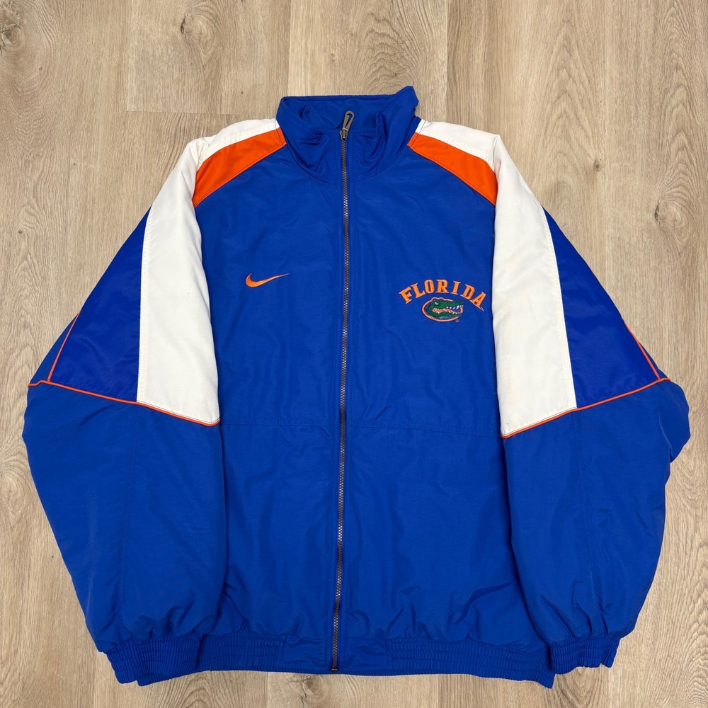 Vintage Nike Florida Gators Mens Sz XL Puffer Jacket Embroidery Logo